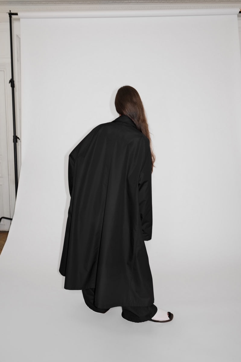 【Cristaseya】 OVERSIZED TRENCH size:M Cristaseya Oversized Trench Coat Cotton Linen Dark Olive