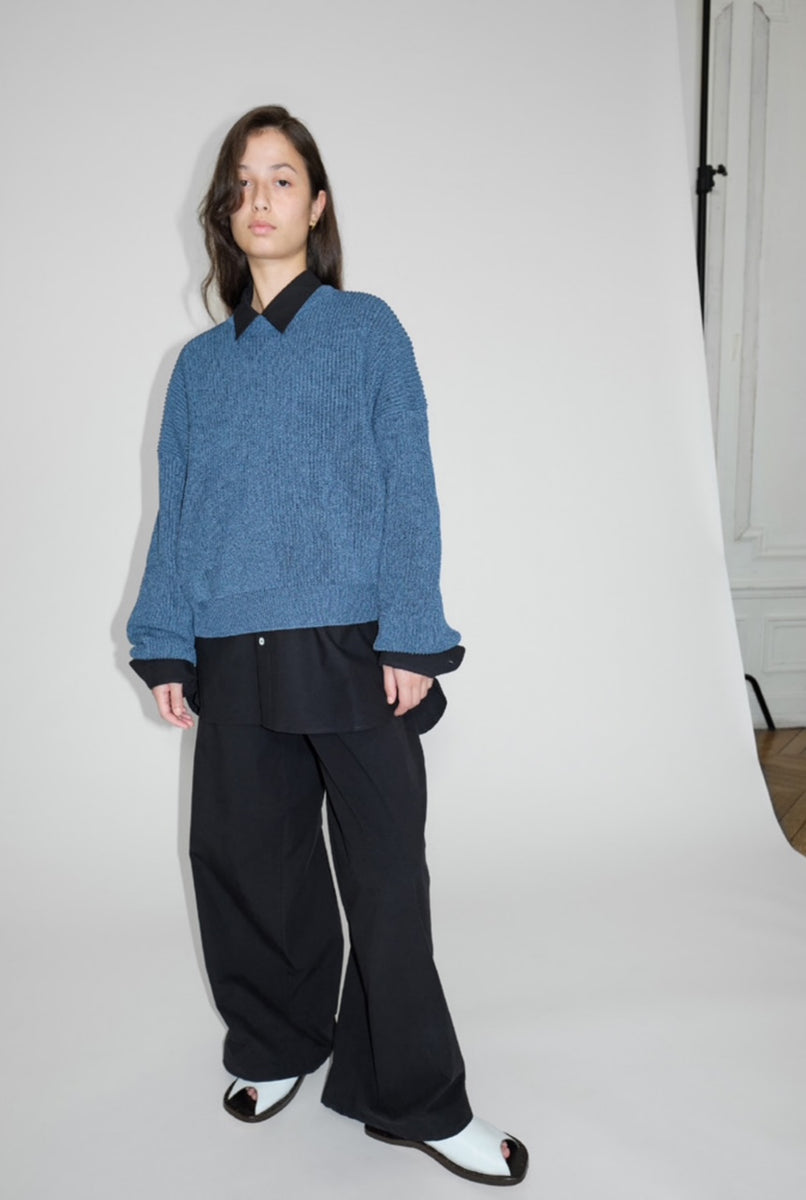 CristaSeya ネイビー セーター L SALE !25ssCristaSeya クリスタセヤ