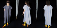 23ss<BR>CristaSeya クリスタセヤ<br>" OVERSIZED CAFTAN " STRIPES<br>オーバーオーバーサイズドストライプカフタン【03PV-PU】<BR>【WOMEN'S】
