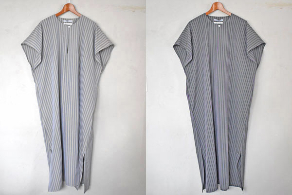 23ss<BR>CristaSeya クリスタセヤ<br>" OVERSIZED CAFTAN " STRIPES<br>オーバーオーバーサイズドストライプカフタン【03PV-PU】<BR>【WOMEN'S】