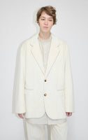 SALE!<BR>CristaSeya クリスタセヤ<br>" CORDURY OVERSIZED BLAZER WHITE  " <br>コーデュロイ<BR>オーバーサイズドジャケット<br>【05EN-CO】【MEN'S/WOMEN'S】