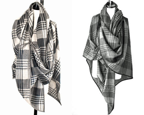 SALE！_<BR>tous les deux ensemble<BR>トゥレドゥアンサンブル <BR>（boutique W)  <br>Checked Stole <br>チェックストール<BR>【321000】<BR>【WOMEN'S】