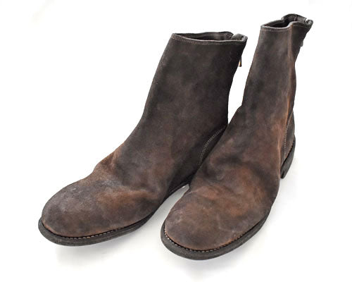 GUIDI グイディ <BR>BACK ZIP BOOT SOLE LEATER <BR> バックジップブーツ<br>" HORSE REVERSE FULL GRAIN " <BR>【 986X HORSE REVERSE 】【MEN'S】【シューズ】