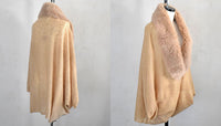 SALE！_<br>KARL DONOGHUE カールドノヒュー<BR>DOUBLE FELTED CASHMERE SHRUG WITH CASHMERE LAMSKIN<BR>ダブルフェルテッドカシミアシュラッグ＜<BR>ウィズカシミアラムスキン【WOMEN'S】