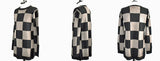 SALE！_<br>Aleksandr Manamis アレクサンダーマナミ<BR>パネルチェックセーター<br>【2231051】【MEN'S】