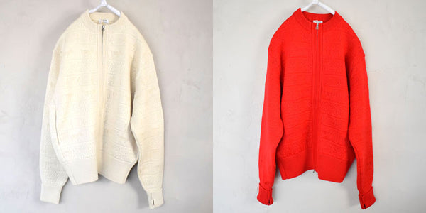 23AW_<br>MAATEE&SONS <BR> マーティーアンドサンズ  <BR>JACQUARD ZIP ARMY SWEATER <BR> <br>【ジャガードジップアーミーセーター【T3303-0113】【MEN'S】