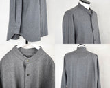 23AW_<br>MAATEE&SONS<BR>マーティーアンドサンズ  <BR>WOOL SAXSONY / BAND COLLAR SHIRTS <BR>ウールサキソニーバンドカラーシャツ/ <br>【MT3303-0603B】【MEN'S】