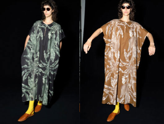 SALE!!<br>23ss<BR>CristaSeya クリスタセヤ<br>" OVERSIZED CAFTAN " LEAVES<br>オーバーオーバーサイズドカフタン【03PV-PU】<BR>【WOMEN'S】