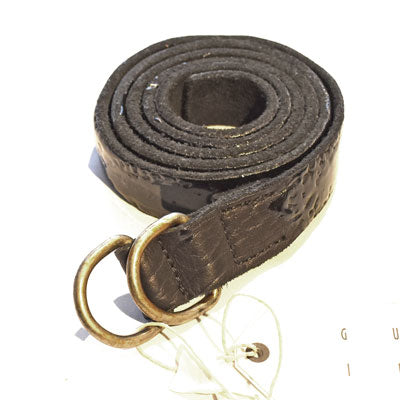 GUIDI  グイディ<br> " LATEX LEATHER BELT  " <BR>バイソンラテックス加工レザーベルト<BR>BISON FULL GRAIN 【BLT17_LTXB】<BR>【MEN'S / WOMEN'S】