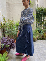 SALE!<BR>23ss<br>SARA LANZI / サラ ランツィ<br>" SKIRT WITH FLOUNCE " フリルスカート  <br>【02B DENIM】【WOMEN'S】
