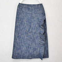 SALE!<BR>23ss<br>SARA LANZI / サラ ランツィ<br>" SKIRT WITH FLOUNCE " フリルスカート  <br>【02B DENIM】【WOMEN'S】