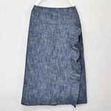 SALE!<BR>23ss<br>SARA LANZI / サラ ランツィ<br>" SKIRT WITH FLOUNCE " フリルスカート  <br>【02B DENIM】【WOMEN'S】