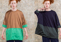 CASEY CASEY ケイシーケイシー<br>REVA T-SHIRT - REVERSIBLE T-SHIRT/  リバーシブルＴシャツ<br>【 S20016 JERSEY 】<BR>【MEN'S】【ハーフスリーブTシャツ】　