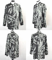SALE!!<br>23ss<BR>CristaSeya クリスタセヤ<br>"  OVERSIZED MAO  SHIRT "LEAVES <br>オーバーサイズドマオシャツ<BR>【08DA-PA】【MEN'S/WOMEN'S】<BR>【ロングスリーブシャツ】