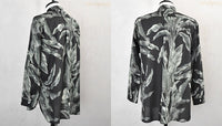 SALE!!<br>23ss<BR>CristaSeya クリスタセヤ<br>"  OVERSIZED MAO  SHIRT "LEAVES <br>オーバーサイズドマオシャツ<BR>【08DA-PA】【MEN'S/WOMEN'S】<BR>【ロングスリーブシャツ】