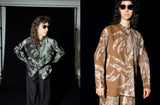 SALE!!<br>23ss<BR>CristaSeya クリスタセヤ<br>"  OVERSIZED MAO  SHIRT "LEAVES <br>オーバーサイズドマオシャツ<BR>【08DA-PA】【MEN'S/WOMEN'S】<BR>【ロングスリーブシャツ】