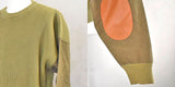 23ss<BR>CristaSeya クリスタセヤ<br>"  COTTON SWEATER WITH LEATHER PATCH<br> エルボーレザーパッチセーター【09PV-CO】<BR>【WOMEN'S】