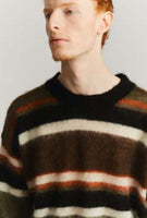 24AW_<BR>CASEY CASEY ケイシーケイシー <br>STRIPE MOHSIL JUMPER - MOHSIL /  シルクモヘアニット<br>【23HK011】【MEN'S】