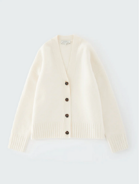 24AW <br>STUDIO NICHOLSON <br>スタジオニコルソン <br>" SAKE "<br>KNIT CARDIGAN  IN PARCHMENT <br> PARCHMENT <BR>【SNM-1332】【WOMEN'S】