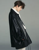 24AW_<br>A LEATHER /  エーレザー <BR>COWHIDE LEATHER<BR> COACH JACKET <BR>カウハイドレザー<BR>コーチジャケット/ <br>【ARJ2400】【MEN'S/WOMEN'S】