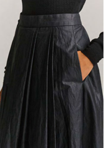 24AW_<BR>CASEY CASEY / ケイシーケイシー <br> ANARCHIC SKIRT - LACQED <BR>Aラインスカート <BR>【23FJ186 LACQED】【WOMEN'S】