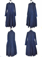 24AW_<BR>CASEY CASEY / ケイシーケイシー <br>HELAYANE ROUCHE DRESS - OVERDYED PAPER COT <BR> オーバーダイコットンドレス<BR>【23FR509】【WOMEN'S】