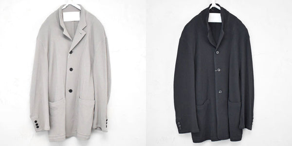 24ss<br>nonnotte /  ノノット<br>CUTAWAY FRONT LONG JACKET<BR>カットアウェイフロントロングジャケット<br>【N-24S-052】【MEN'S】