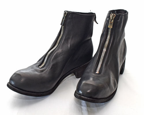 GUIDI / グイディ <BR> FRONT ZIP  SOLE LEATHER <BR>BLKT<BR>フロントジップブーツ<br>"HORSE FULL GRAIN" <BR>【PL1 】【MEN'S】