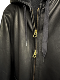 10月10日（土）12：00より販売<BR>26AW<br>MAATEE&SONS <BR>マーティーアンドサンズ  <BR>SHEEP LEATHER HOODIE BLOUSON<BR>シープレザーフーディブルゾン <BR>  <BR>【MT6303-0940】【MEN'S】
