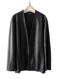 26AW<br>MAATEE&SONS <BR>マーティーアンドサンズ  <BR>SHEEP LEATHER<BR> NO COLLAR JACKET<BR> シープ レザー <BR> ノーカラージャケット <BR>【MT6303-0008】【MEN'S】