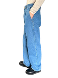 26ss<BR>CristaSeya クリスタセヤ<br>" BLEACHED DENIM<br> PLEATED TROUSERS " <br>ブリーチデニム<br>プリーテッドトラウザーズ<BR>【03ED-K DENIM】<br>【MEN'S/WOMEN'S】