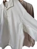 26ss_<br>nonnotte /  ノノット<br>Draping Open Collar  Shirt Type A<BR>ドレーピングオープンカラーシャツ<br>【N-26S-002】【MEN'S】