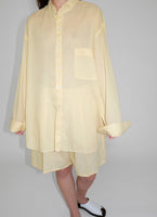 25ss<BR>CristaSeya クリスタセヤ<br>" HANDMADE FRINGED<BR> MAO COLLAR SHIRT " <br>ハンドメイドフリンジ<BR>マオカラーシャツ<BR>【11SP-24-CO-ST】【MEN'S/WOMEN'S】