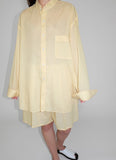 25ss<BR>CristaSeya クリスタセヤ<br>" HANDMADE FRINGED<BR> MAO COLLAR SHIRT " <br>ハンドメイドフリンジ<BR>マオカラーシャツ<BR>【11SP-24-CO-ST】【MEN'S/WOMEN'S】