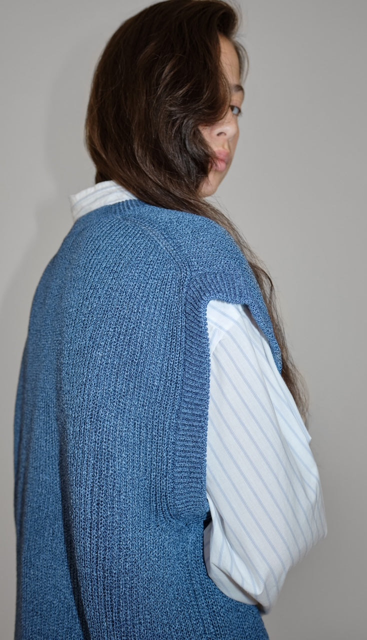 Cristaseya クリスタセヤ　和紙ジレ　ニット　ベスト 新品Cristaseya クリスタセヤ ニットベスト 20AW定価7万7000円