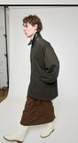 2026年8月入荷予定<br>26AW<BR>CristaSeya クリスタセヤ<br>" OVERSIZED BLOUSON<br> WITH LEATHER PATCH " <br>オーバーサイズドブルゾン<BR>【07KA-27】【MEN'S/WOMEN'S】