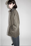 25AW<BR>CristaSeya クリスタセヤ<br>" JAPANESECOTTON OVERSIZED<BR> BLOUSON WITH LEATHERPATCH " <br>レザーパッチオーバーサイズドブルゾン<BR>【07KA-25】【MEN'S/WOMEN'S】