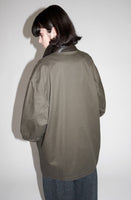 25AW<BR>CristaSeya クリスタセヤ<br>" JAPANESECOTTON OVERSIZED<BR> BLOUSON WITH LEATHERPATCH " <br>レザーパッチオーバーサイズドブルゾン<BR>【07KA-25】【MEN'S/WOMEN'S】