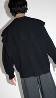 25AW<BR>CristaSeya クリスタセヤ<br>" FLANNEL SAILOR COLLAR<BR> SWEATER  " <br>フランネルセーラーカラーセーター<BR>【11VC-FL】【MEN'S/WOMEN'S】