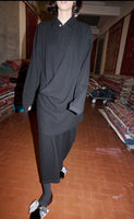 25AW<BR>CristaSeya クリスタセヤ<br>"FLANNEL POLO DRESS  " <br>フランネルポロドレス<BR>【12VC-FL】【MEN'S/WOMEN'S】