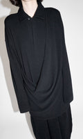 25AW<BR>CristaSeya クリスタセヤ<br>"FLANNEL POLO DRESS  " <br>フランネルポロドレス<BR>【12VC-FL】【MEN'S/WOMEN'S】
