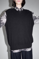 25AW<BR>CristaSeya クリスタセヤ<br>" OVERSIZED V NECK<BR> FLANNEL GILET  " <br>オーバーサイズド<BR>Vネックフランネルジレフランネル<BR>【10VC-FL】【MEN'S/WOMEN'S】