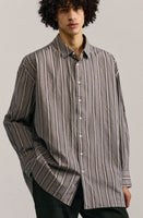 25AW<BR>CASEY CASEY<BR> ケイシーケイシー<br>" HAMNET SHIRT " <br>ロングスリーブストライプシャツ<BR>【25HC302-PAPER COT】【MEN'S】