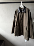 25AW<BR>CristaSeya クリスタセヤ<br>" JAPANESECOTTON OVERSIZED<BR> BLOUSON WITH LEATHERPATCH " <br>レザーパッチオーバーサイズドブルゾン<BR>【07KA-25】【MEN'S/WOMEN'S】