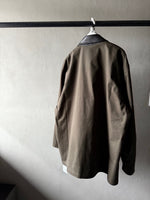 25AW<BR>CristaSeya クリスタセヤ<br>" JAPANESECOTTON OVERSIZED<BR> BLOUSON WITH LEATHERPATCH " <br>レザーパッチオーバーサイズドブルゾン<BR>【07KA-25】【MEN'S/WOMEN'S】