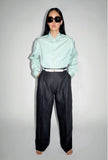 24ss<BR>CristaSeya クリスタセヤ<br>" DOUBLE PLEATED WIDE TROUSERS "  <BR>ダブルプリーテッドワイドトラウザーズ<br>【15SA-WL】【BLACK】<BR>【MEN'S/WOMEN'S】