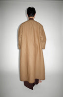 SALE !<BR>CristaSeya クリスタセヤ<br>" COLLARLESS COAT WITH LEATHER PIPING " <br>レザーパイピングカラーレスコート<BR>【13VD-WL】【MEN'S/WOMEN'S】