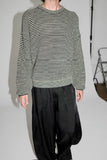 CristaSeya<br>" WASHI PAPER STRIPED SWEATER " <br>Striped Sweater<br>[19PA-26-WA] [MEN'S/WOMEN'S]