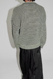 CristaSeya<br>" WASHI PAPER STRIPED SWEATER " <br>Striped Sweater<br>[19PA-26-WA] [MEN'S/WOMEN'S]