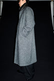 SALE!<BR>CristaSeya クリスタセヤ<br>" OVERSIZED COAT WITH LEATHER PATCH " <br>ウールヘリンボーンコート<BR>【01SH】【MEN'S/WOMEN'S】
